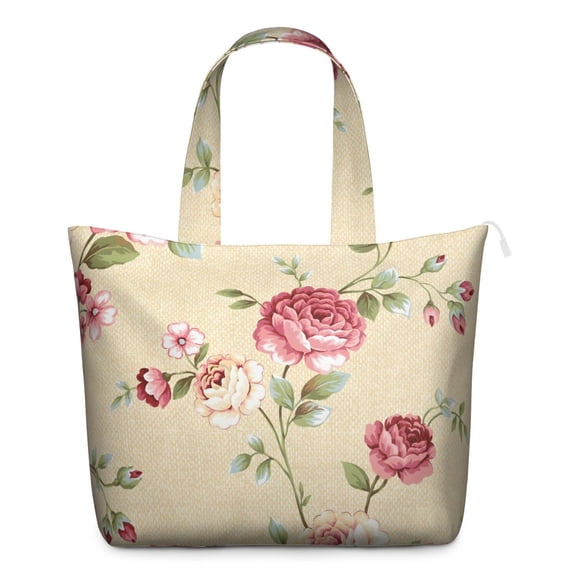 Flower Women's Large Weekend Travel Bag Moving Canvas Handbag Thick Double Layer Beach Weekend Travel Unisex Hospital Maternity Delivery with Toiletry Waterproof