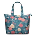 thumbnail image 1 of Flower Women's Large Weekend Travel Bag Moving Canvas Handbag Thick Double Layer Beach Weekend Travel Unisex Hospital Maternity Delivery with Toiletry Waterproof, 1 of 5