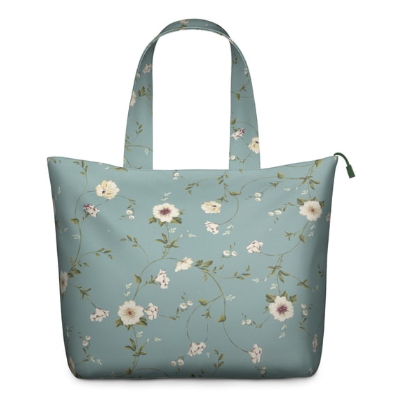 Flower Women's Large Weekend Travel Bag Moving Canvas Handbag Thick Double Layer Beach Weekend Travel Unisex Hospital Maternity Delivery with Toiletry Waterproof