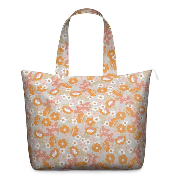 Flower Women's Large Weekend Travel Bag Moving Canvas Handbag Thick Double Layer Beach Weekend Travel Unisex Hospital Maternity Delivery with Toiletry Waterproof