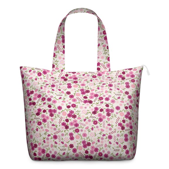 Flower Women's Large Weekend Travel Bag Moving Canvas Handbag Thick Double Layer Beach Weekend Travel Unisex Hospital Maternity Delivery with Toiletry Waterproof