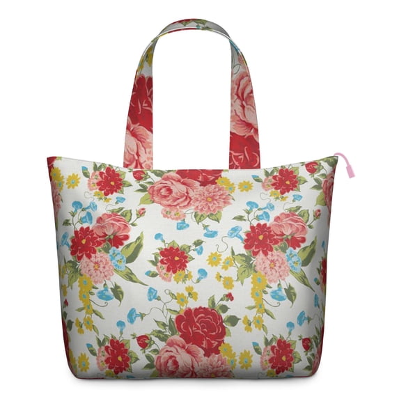 Flower Women's Large Weekend Travel Bag Moving Canvas Handbag Thick Double Layer Beach Weekend Travel Unisex Hospital Maternity Delivery with Toiletry Waterproof