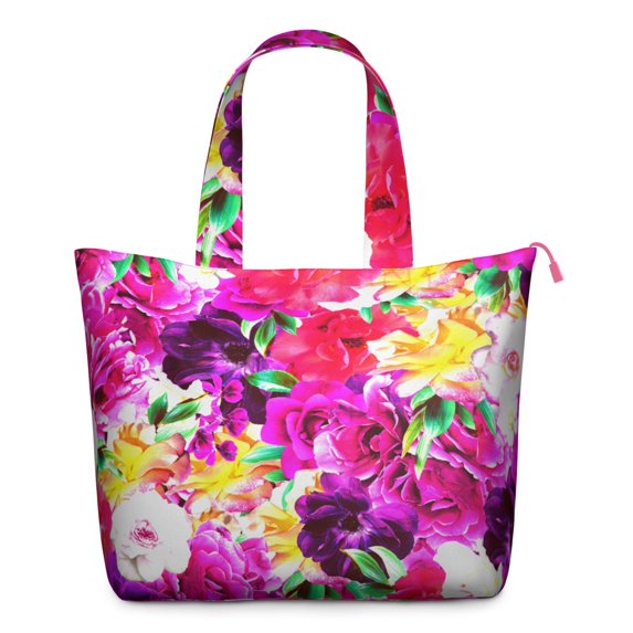 Flower Women's Large Weekend Travel Bag Moving Canvas Handbag Thick Double Layer Beach Weekend Travel Unisex Hospital Maternity Delivery with Toiletry Waterproof