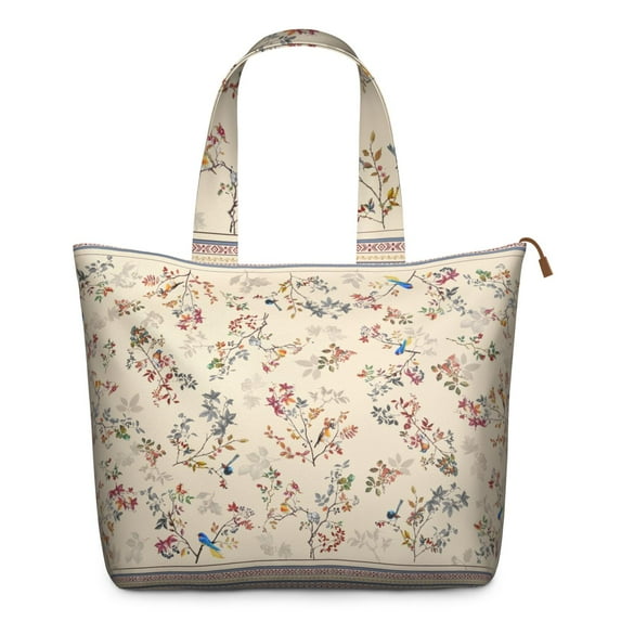 Flower Women's Large Weekend Travel Bag Moving Canvas Handbag Thick Double Layer Beach Weekend Travel Unisex Hospital Maternity Delivery with Toiletry Waterproof