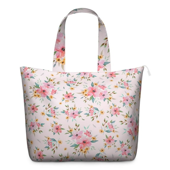 Flower Women's Large Weekend Travel Bag Moving Canvas Handbag Thick Double Layer Beach Weekend Travel Unisex Hospital Maternity Delivery with Toiletry Waterproof