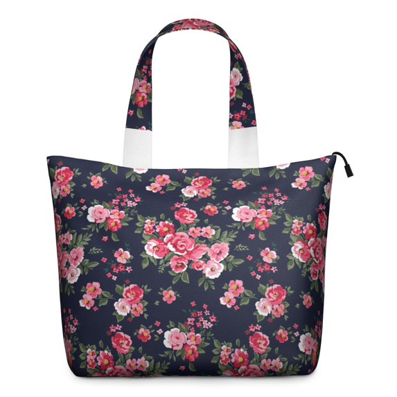 Flower Women's Large Weekend Travel Bag Moving Canvas Handbag Thick Double Layer Beach Weekend Travel Unisex Hospital Maternity Delivery with Toiletry Waterproof