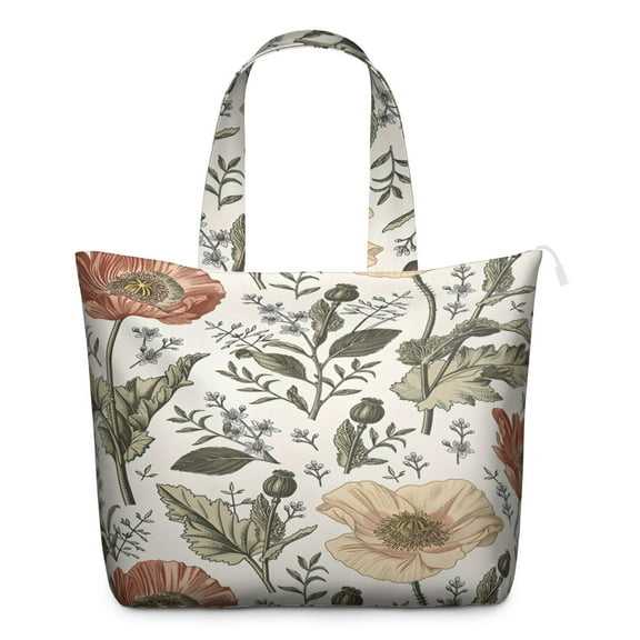 Flower Women's Large Weekend Travel Bag Moving Canvas Handbag Thick Double Layer Beach Weekend Travel Unisex Hospital Maternity Delivery with Toiletry Waterproof