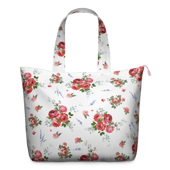 Flower Women's Large Weekend Travel Bag Moving Canvas Handbag Thick Double Layer Beach Weekend Travel Unisex Hospital Maternity Delivery with Toiletry Waterproof