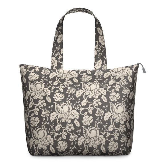 Flower Women's Large Weekend Travel Bag Moving Canvas Handbag Thick Double Layer Beach Weekend Travel Unisex Hospital Maternity Delivery with Toiletry Waterproof