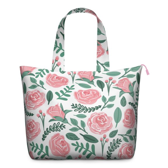 Flower Women's Large Weekend Travel Bag Moving Canvas Handbag Thick Double Layer Beach Weekend Travel Unisex Hospital Maternity Delivery with Toiletry Waterproof