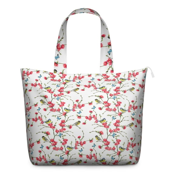 Flower Women's Large Weekend Travel Bag Moving Canvas Handbag Thick Double Layer Beach Weekend Travel Unisex Hospital Maternity Delivery with Toiletry Waterproof