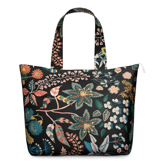 Flower Women's Large Weekend Travel Bag Moving Canvas Handbag Thick Double Layer Beach Weekend Travel Unisex Hospital Maternity Delivery with Toiletry Waterproof