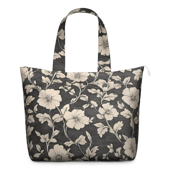 Flower Women's Large Weekend Travel Bag Moving Canvas Handbag Thick Double Layer Beach Weekend Travel Unisex Hospital Maternity Delivery with Toiletry Waterproof