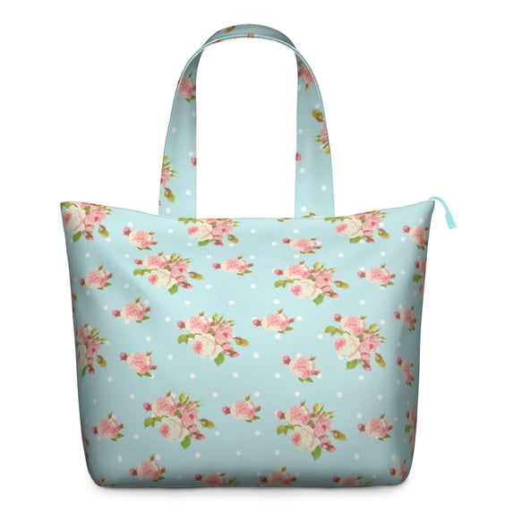 Flower Women's Large Weekend Travel Bag Moving Canvas Handbag Thick Double Layer Beach Weekend Travel Unisex Hospital Maternity Delivery with Toiletry Waterproof