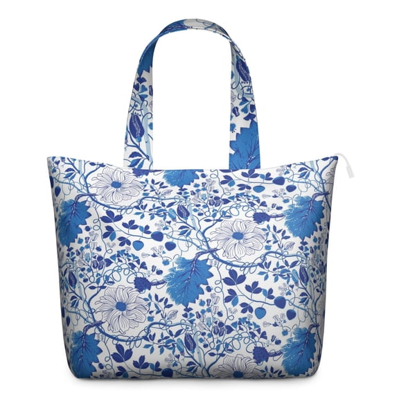Flower Women's Large Weekend Travel Bag Moving Canvas Handbag Thick Double Layer Beach Weekend Travel Unisex Hospital Maternity Delivery with Toiletry Waterproof