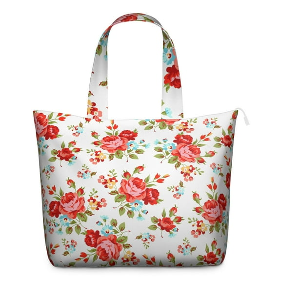 Flower Women's Large Weekend Travel Bag Moving Canvas Handbag Thick Double Layer Beach Weekend Travel Unisex Hospital Maternity Delivery with Toiletry Waterproof