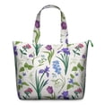 thumbnail image 1 of Flower Women's Large Weekend Travel Bag Moving Canvas Handbag Thick Double Layer Beach Weekend Travel Unisex Hospital Maternity Delivery with Toiletry Waterproof, 1 of 5