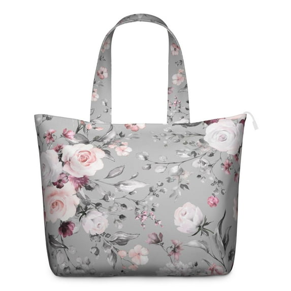 Flower Women's Large Weekend Travel Bag Moving Canvas Handbag Thick Double Layer Beach Weekend Travel Unisex Hospital Maternity Delivery with Toiletry Waterproof
