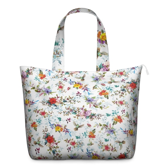 Flower Women's Large Weekend Travel Bag Moving Canvas Handbag Thick Double Layer Beach Weekend Travel Unisex Hospital Maternity Delivery with Toiletry Waterproof