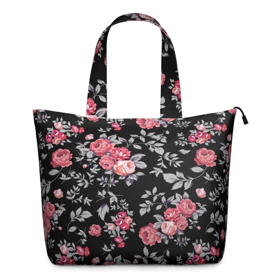 Flower Women's Large Weekend Travel Bag Moving Canvas Handbag Thick Double Layer Beach Weekend Travel Unisex Hospital Maternity Delivery with Toiletry Waterproof