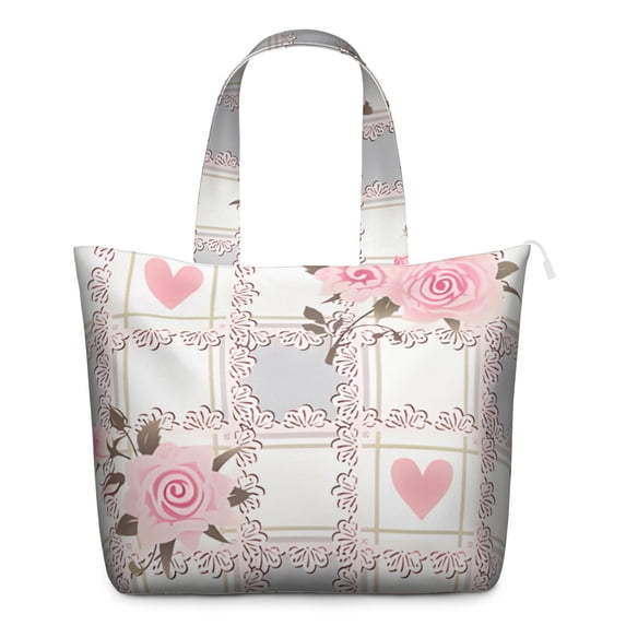 Flower Women's Large Weekend Travel Bag Moving Canvas Handbag Thick Double Layer Beach Weekend Travel Unisex Hospital Maternity Delivery with Toiletry Waterproof