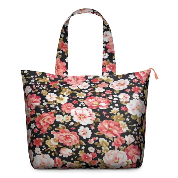 Flower Women's Large Weekend Travel Bag Moving Canvas Handbag Thick Double Layer Beach Weekend Travel Unisex Hospital Maternity Delivery with Toiletry Waterproof