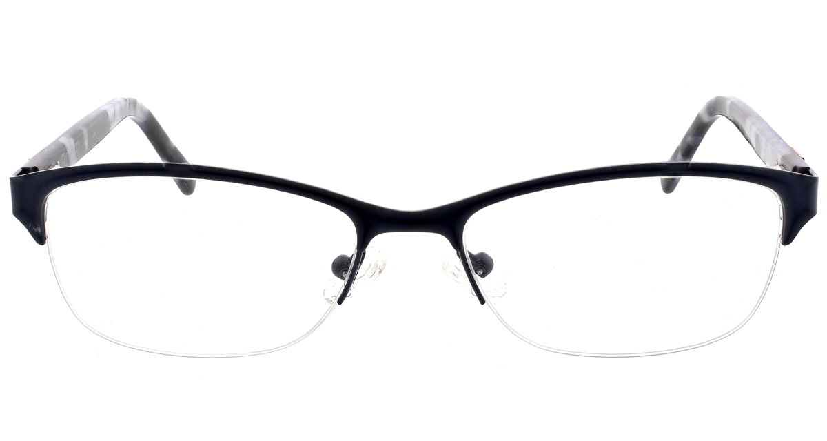 Flower Women's Rectangular Eyeglasses, FLR6020, Sally, Navy, 5417140