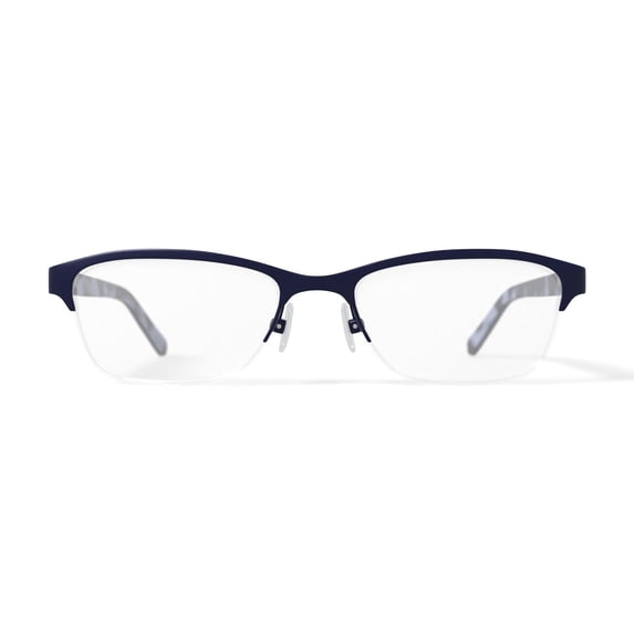 Flower Women's FLR6020 Prescription Eyeglasses with Case, Navy Blue