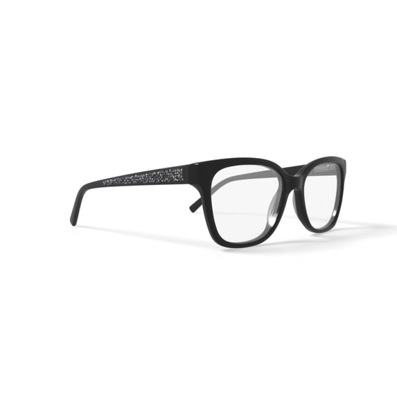 Flower Women's Square Eyeglasses, FLR6030, Beverly, Black, 53-17-135, with Case