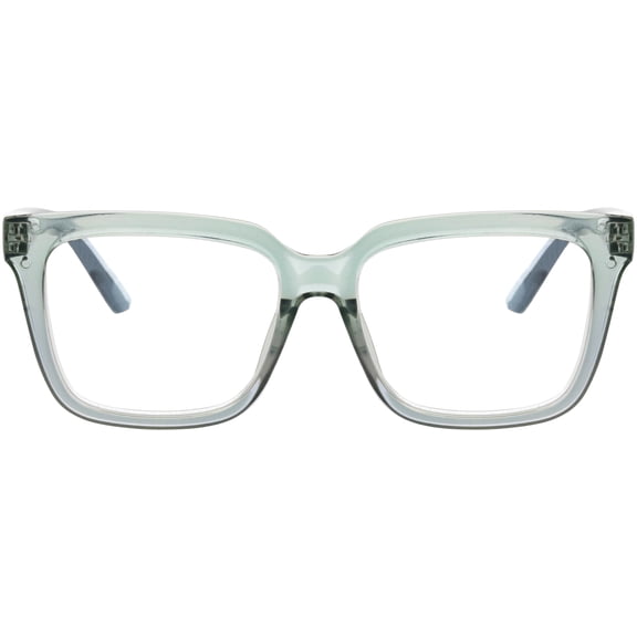 Flower Womens Blue Light Blocking Square Computer Glasses, Crystal Mint Gradient, FLBR5008 Alyssum, 1 Pair