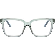 Flower Womens Blue Light Blocking Square Computer Glasses, Crystal Mint Gradient, FLBR5008 Alyssum, 1 Pair