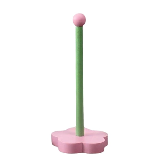 Flower Wood Tissue Storage Shelf No Punching Roll Paper Holder for Kitchen