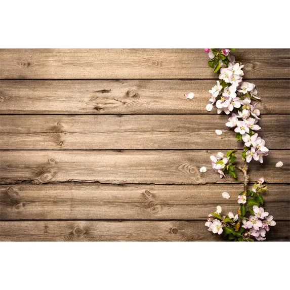 Flower Wood Wall Product Photography Backdrops Spring Wood Boards Photo Studio Backgrounds Birthday Portrait Photoz