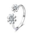 thumbnail image 1 of Flower Wrap Ring for Women Cubic Zirconia Sterling Silver Ginger Lyne Collection, 1 of 6