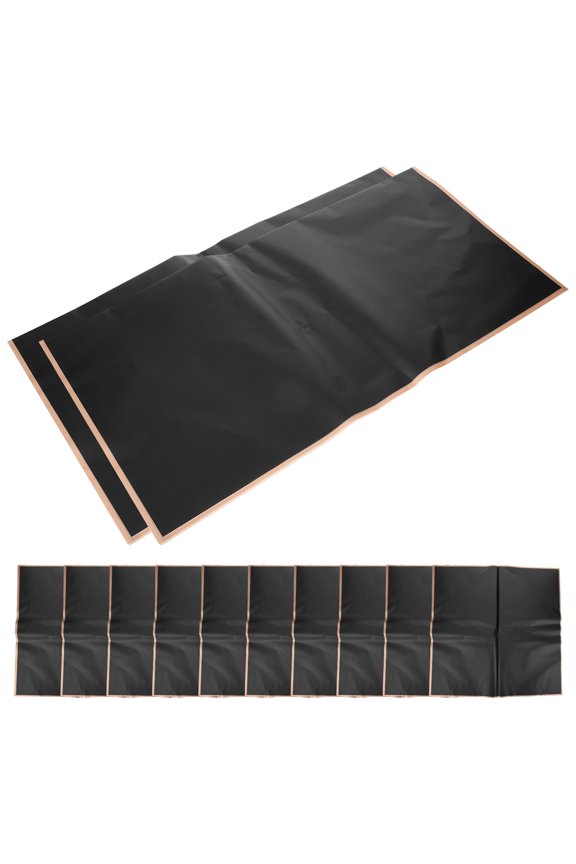 20Set Black Floral Wrapping Paper Gold Edge Waterproof Wrapping Material