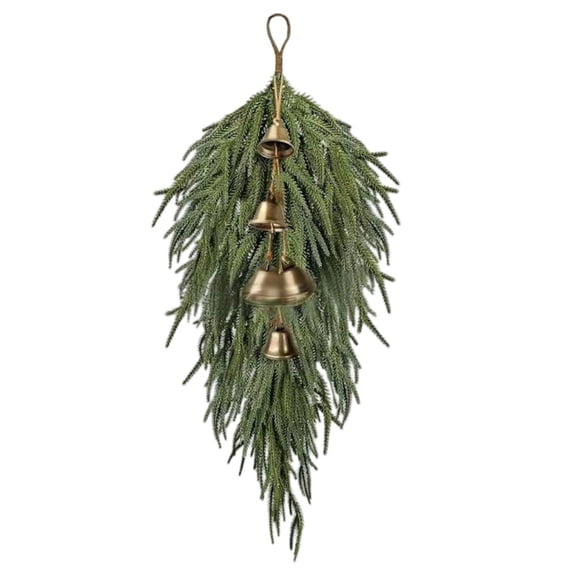 Flower Wreath Bell StyleElegant Floral With Embellishment For Year Round Home And Festive Holiday Celebration Arrangements