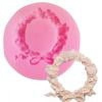 Round Flower Wreath Silicone Mold – Fondant, Chocolate, Clay Mold For Cake Decorating (2.48x2.48 Inch) – Heat‑Safe, Food Grade