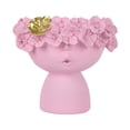 thumbnail image 1 of Flower Wreath Girl Vase Planter - 8x5in Resin Doll Head Decor | Modern Home/Office Desk Decor for Live/Dried/Artificial Flowers (Hypoallergenic Eye-Catching Centerpiece)​, 1 of 3