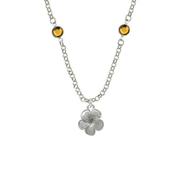 Flower Yellow Crystal Fiona Necklace