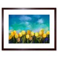 thumbnail image 1 of Flower Yellow Tulips Painting Art Print Framed Poster Wall Decor 9x7 inch, 1 of 5