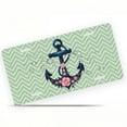thumbnail image 1 of Flower adorned Anchor Funny Personalized License Plate Rust-proof Stainless Steel Metal License Plate Suitable For Men And Women 12.2" x 6.2", 1 of 7