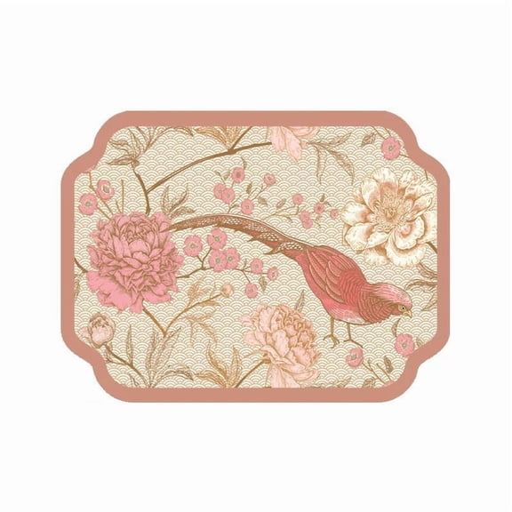 Flower and Bird Series Algae Mud Kitchen Counter Drainage Mat - 40x60cm, Water-Absorbent Non-Slip Floor Mat for Kitchen and Bathroom