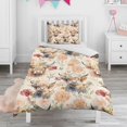 thumbnail image 1 of Flower and Highland Cow Duvet Cover and Pillowcase Set for Single Bedding, Bedroom Accessories for Kids Teens, 1 of 5