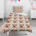 thumbnail image 1 of Flower and Highland Cow Duvet Cover and Pillowcase Set for Single Bedding, Bedroom Accessories for Kids Teens, 1 of 5