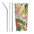 Flower art feature cup, 20 ounce car cup, stainless steel insulated