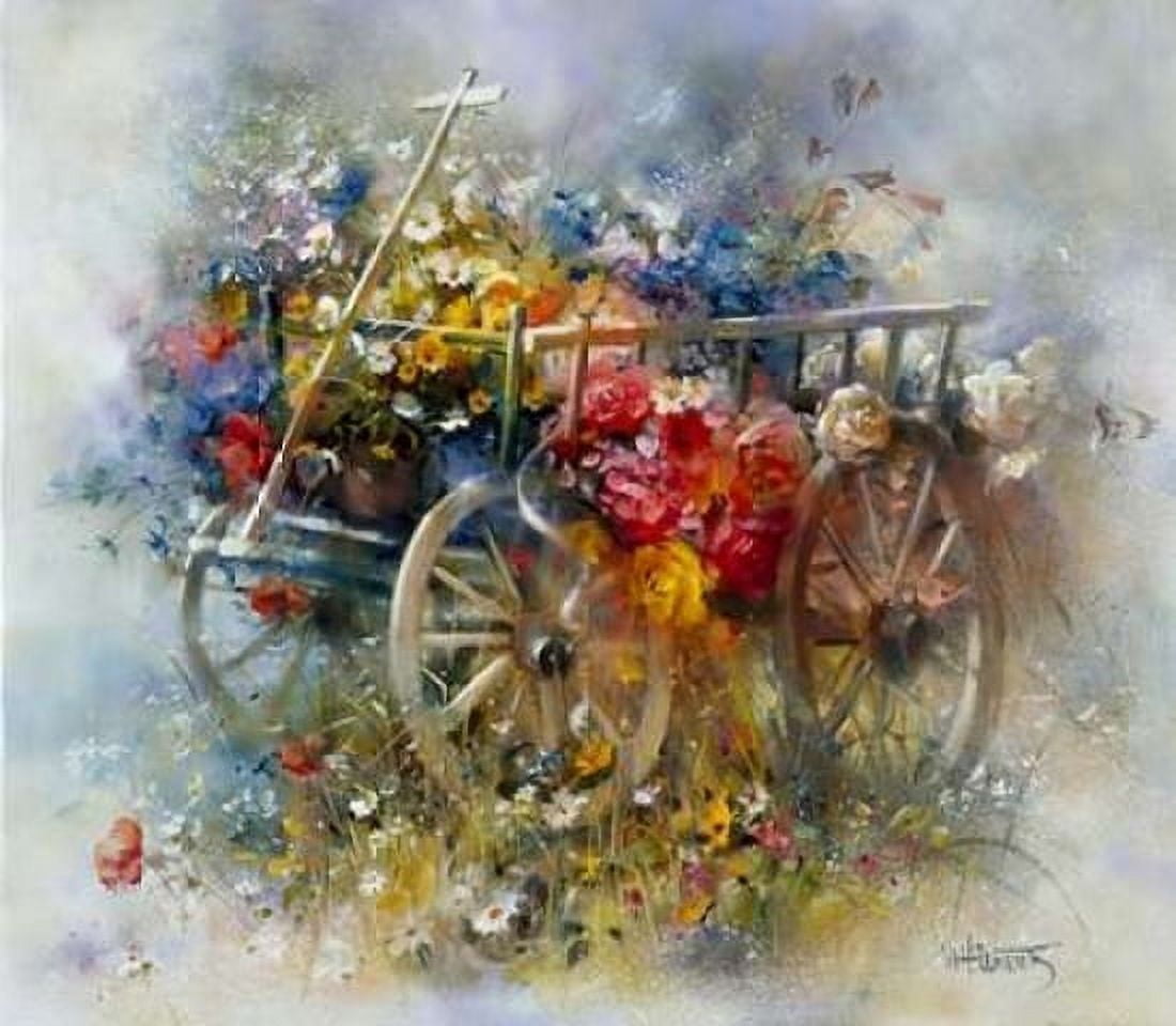 Flower barrow Canvas Art - Willem Haenraets (24 x 24)