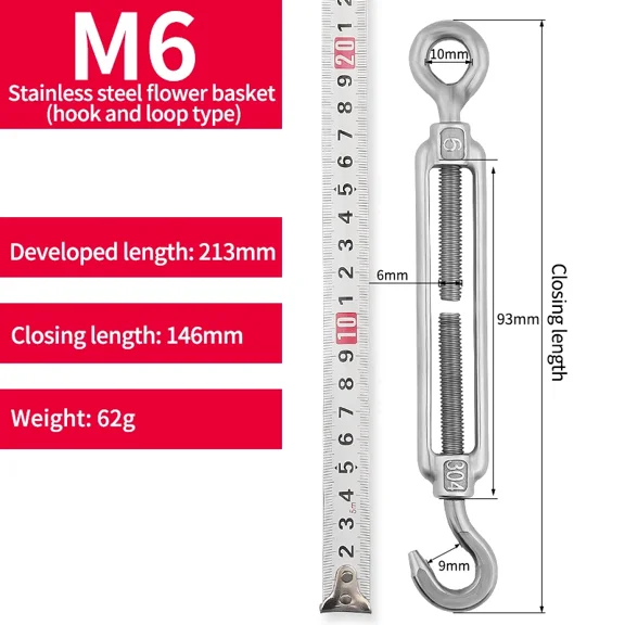 Flower basket screws OC type fastening bolts M4-M12 Wire rope tensioning bolts Expansion screws 304 stainless steel