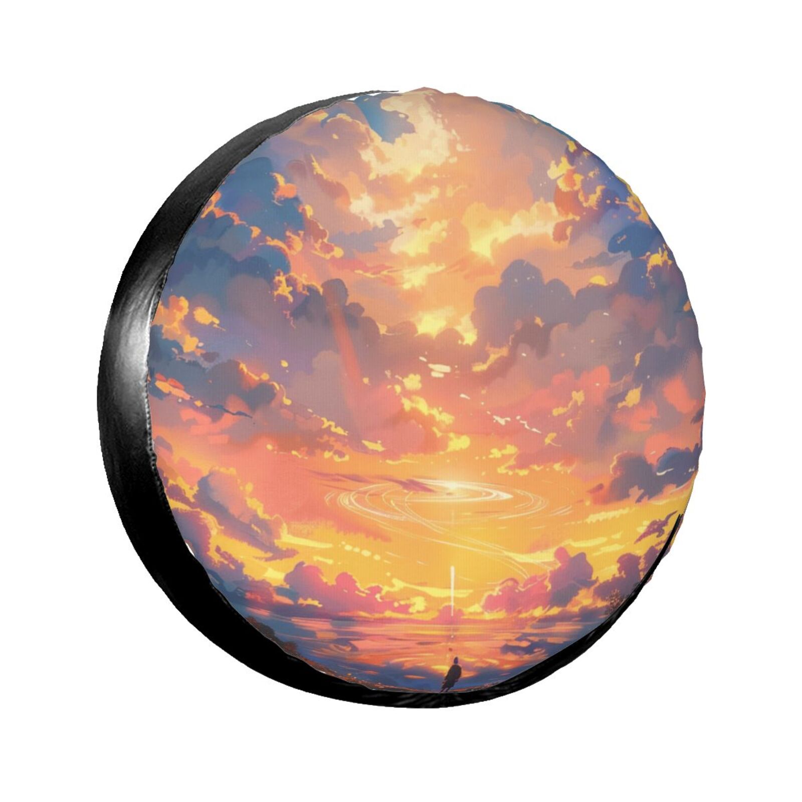 Flower feature Spare tire cover wheel protector, weather resistant