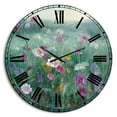 thumbnail image 1 of Flower field' Floral Farmhouse Oversized Metal Clock, 1 of 3