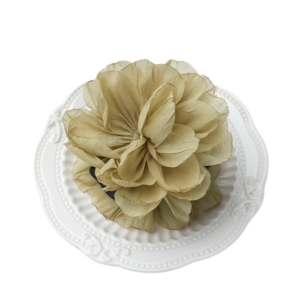 Flower hair grab clip flower hair accessories fabric juan gauze lightweight ladies hairpin back head hairpin